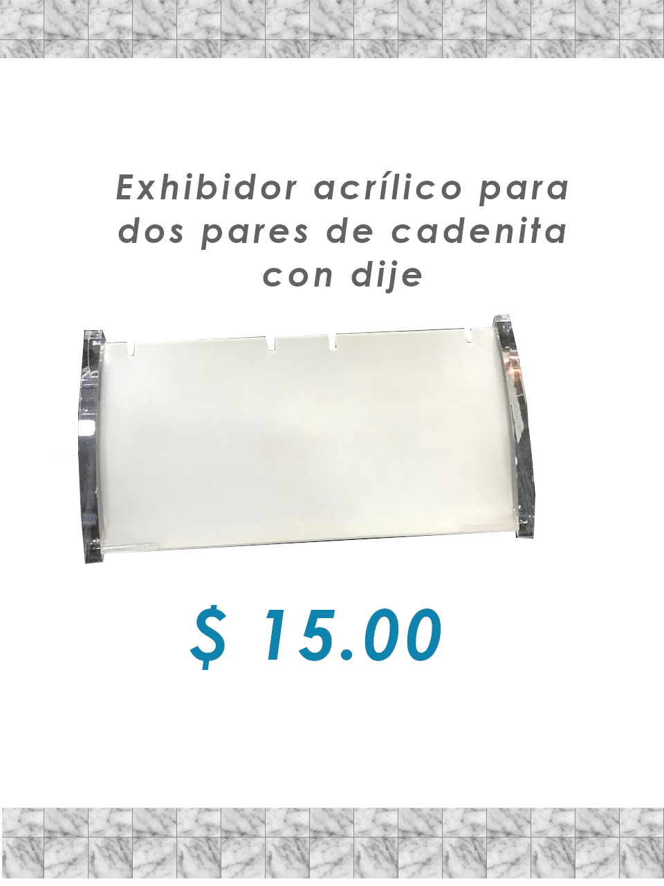 Cadenita con dije - 15 x 7 x 3.5