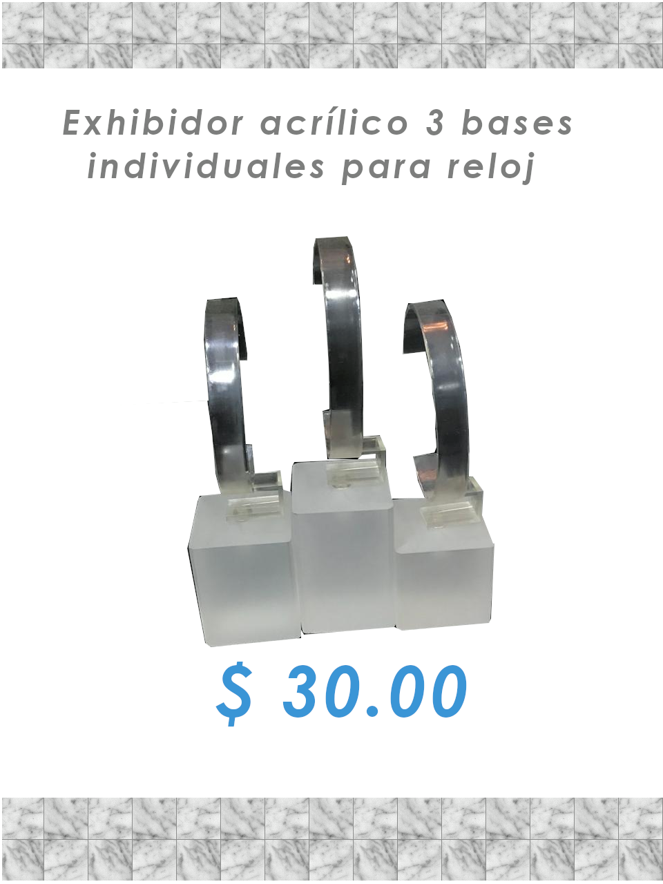 Bases para reloj - 12 x 16 x 4
